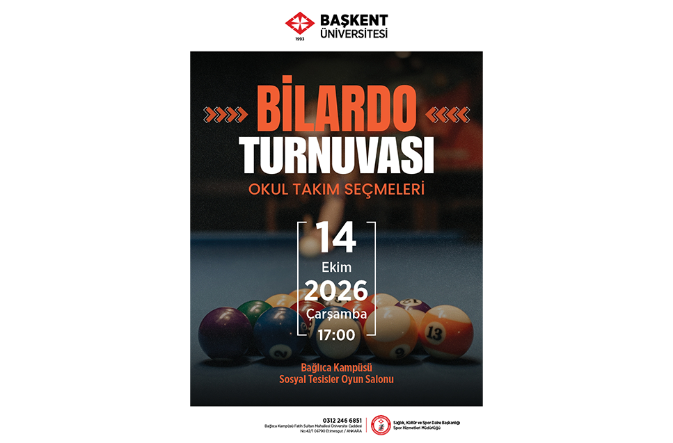 2026-2027 Bilardo Turnuvası & Takım Seçmeleri