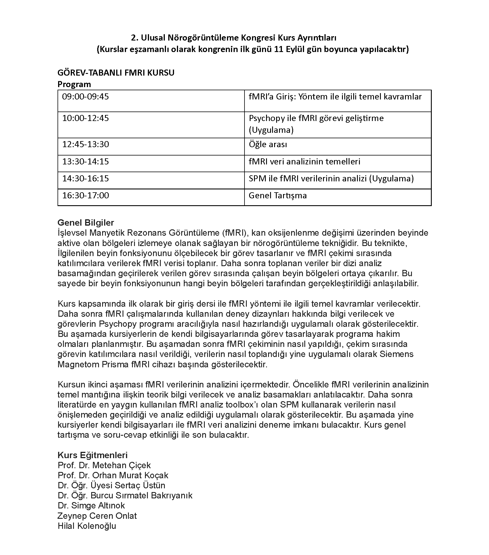 kurs bilgileri 1. resim